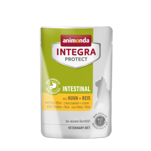 Корм вологий для котів Animonda Integra Protect Intestinal with Chicken + Rice з куркой та рисом (при захворюванні кишково - шлункового тракту) пауч - 85г