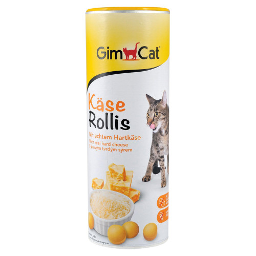 Витамизированные таблетки для кошек Kase Rollis GimCat сырные шарики - 425г пауч