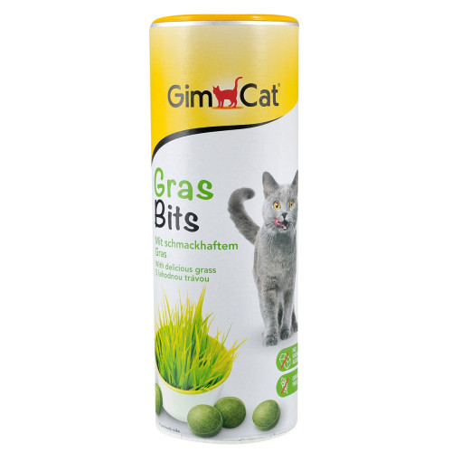 Витамизированные таблетки для кошек GimCat Gras Bits травяные шарики - 425г пауч