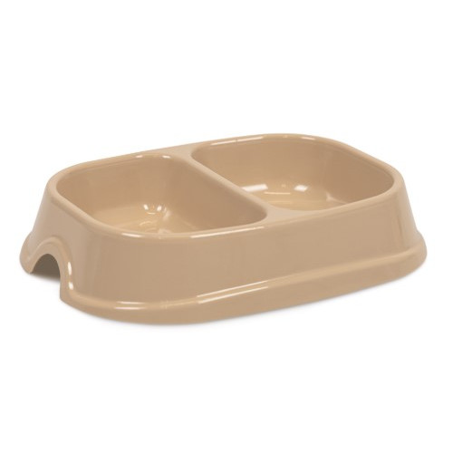 Миска Модерн №1 Дует 0,4 л для котів світло-бежева