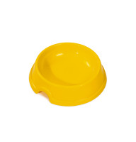 Миска для кота плоская Природа 0,2 л желтая