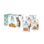 Влажный корм Brit Care Sterilized Fillets in Gravy Flavour box для стерилизованных кошек, филе в соусе, набор вкусов, 12х85 г