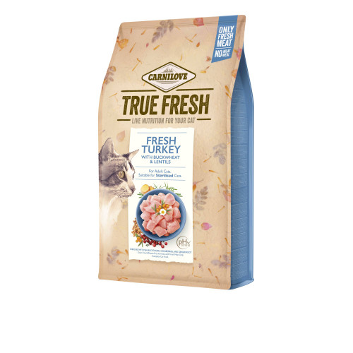 Сухой корм Carnilove True Fresh Cat Fresh Turkey для взрослых и стерилизованных кошек с индейкой, 4,8 кг