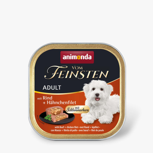 Корм влажный для собак Animonda Vom Feinsten gourme Adult with beef and chicken file с говядиной и курицей 150г