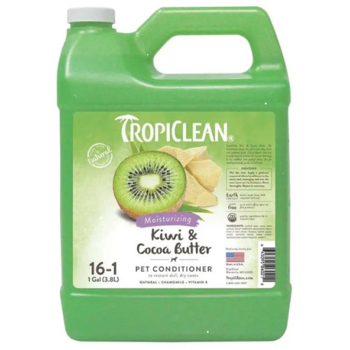 Кондиціонер для котів та собак TropiClean «Kiwi & Cocoa Butter»  (Ківі та масло какао), 3,8 л