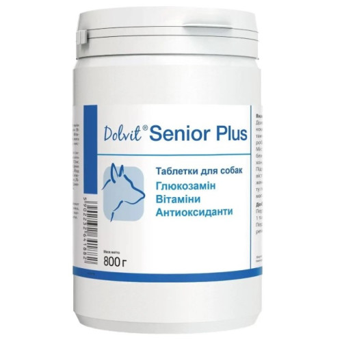 Вітамінно-мінеральна добавка Dolfos Dolvit Senior Plus для літніх собак, 800 г (510 таб)