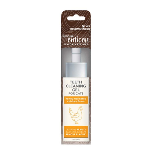 Гель TropiClean Enticers для ухода за полостью рта "Курица маринованная медом" для кошек, 59 мл