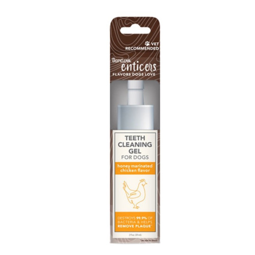 Гель TropiClean Enticers для догляду за ротовою порожниною "Курка маринована медом" для собак, 59 мл