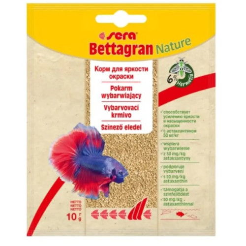 Сухой корм для рыб Sera bettagran Nature для петушков - 10 гр