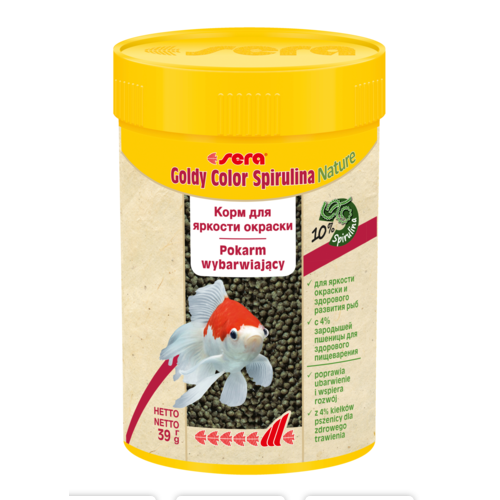 Сухий корм для рибок Sera goldy color spirulina - 250 мл