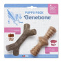 Набір з 2 іграшок для цуценят Benebone Tiny 2-Pack , міцна для гризіння Кленова гілка+Загглер ,зі смаком клену + бекону (цуценят до 7 кг)