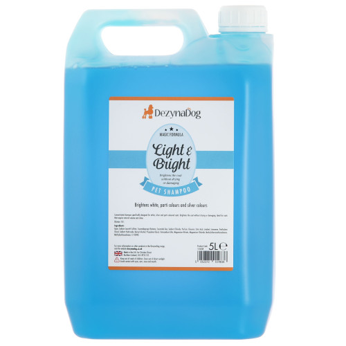 Шампунь Dezynadog Light Bright White Coat Colour Enchance для посилення кольору білих срібних та кольорових порід собак 5 л
