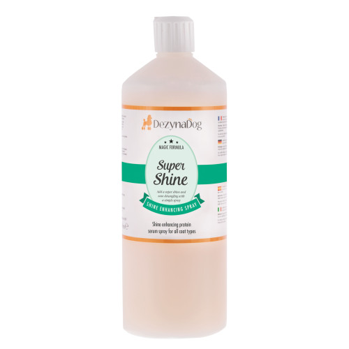 Спрей-сыворотка Dezynadog Super Shine для блеска кондиционирует шерсть облегчает скольжение расчески по шерсти, с протеином 1 л