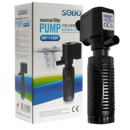 Фільтр для акваріума з аерацією Sobo WP-1150F, 500 л/год до 70 л.