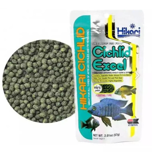 Корм для малавійських цихлід HIKARI CICHLID EXCEL MINI (плаваючі гранули 4 мм) - 57г