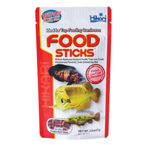 Корм для хищных рыб от 20 см HIKARI TROPICAL FOOD STICKS (плавающие палочки 11-12 мм) - 57 г