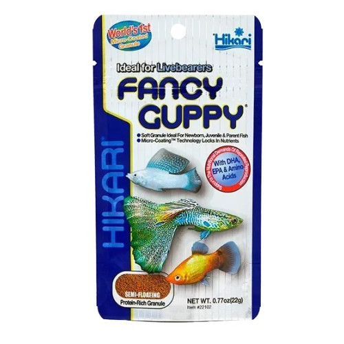Корм для гуппі та інших живородних рибок HIKARI TROPICAL FANCY GUPPY (гранули 0.6 мм) - 22г