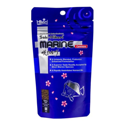 Корм для морских плотоядных рыб SAKI-HIKARI MARINE CARNIVORE (тонущие гранулы 1.3-1.6мм) - 40г