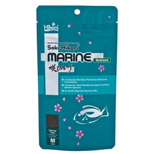 Корм для морських рослиноїдних риб SAKI-HIKARI MARINE HERBIVORE (тонучі гранули 1.5-1.8мм) - 90г
