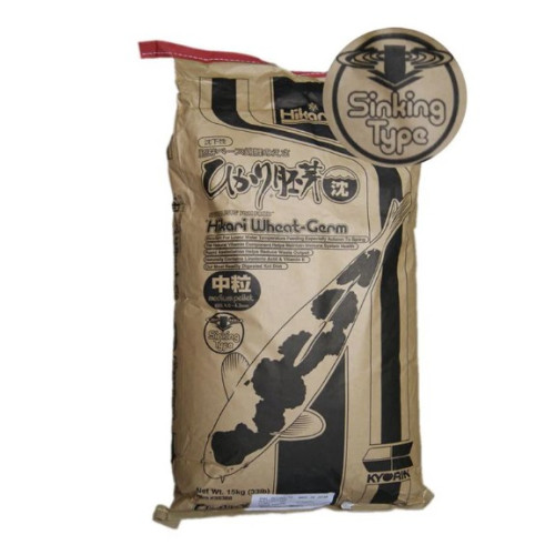 Корм для прудовых рыб HIKARI WHEAT-GERM FORMULA Sinking M (4-4.3 мм) универсальный тонущий - 15 кг