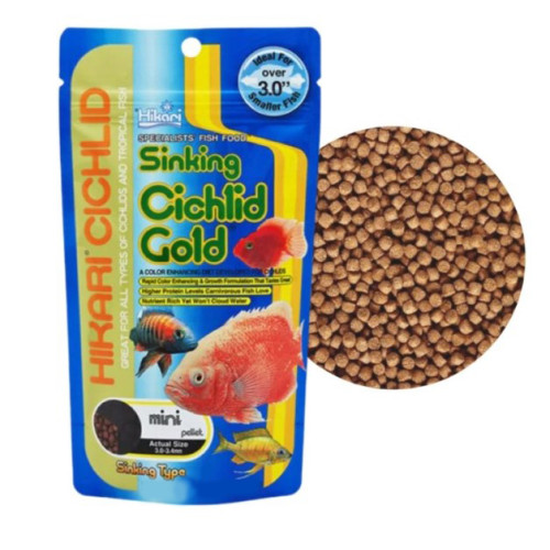 Корм для малавийских и американских цихлид HIKARI CICHLID GOLD SINKING MINI (3-3.4мм) тонущий, для окраски - 100 г