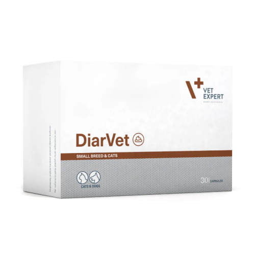 Ветеринарные капсулы для малых пород собак и кошек Vet Expert DiarVet Twist Off против диареи, 30 капсул