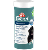Витамины 8in1 Excel Brewers Yeast Large Breed для собак больших пород, пивные дрожжи с чесноком, для кожи и шерсти 80 шт