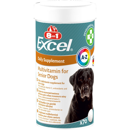 Вітаміни 8in1 Excel Multi Vitamin Senior для собак похилого віку, мультивітамін, 70 шт