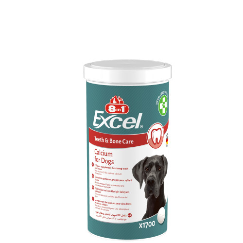 Витамины 8in1 Excel Calcium для щенков и взрослых собак, для зубов и костей, кальций, 1700 шт