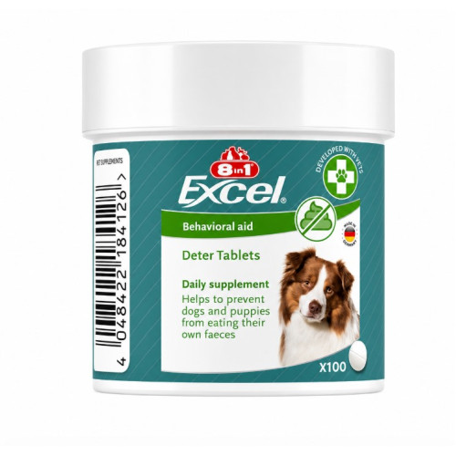 Вітаміни 8in1 Excel Deter для цуценят та дорослих собак, від копрофагії, 100 шт