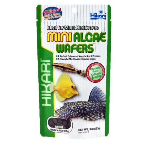Корм для рослиноїдних риб від 3 см HIKARI TROPICAL MINI ALGAE WAFERS (таблетки 5 мм) - 85г