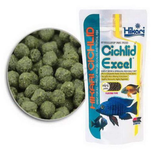 Корм для малавийских цихлид HIKARI CICHLID EXCEL MINI (плавающие гранулы 4 мм) - 250г
