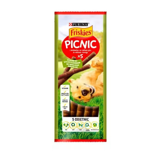Ласощі Friskies Picnic для дорослих собак з яловичиною, 16х42 г