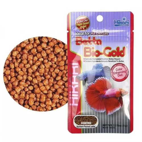 Корм для рыб петушков HIKARI TROPICAL BETTA BIO-GOLD (плавающие гранулы 1мм) - 5 г