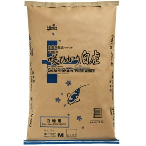 Корм для білих карпів Коі SAKI-HIKARI PURE WHITE M (гранула 6мм) - 15 кг