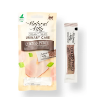 Ласощі для котів крем-снеки Natural Kitty Fuctional Creamy Treat Chicken Puree Urinary Care (догляд за сечовивідними шляхами), 4х12 г