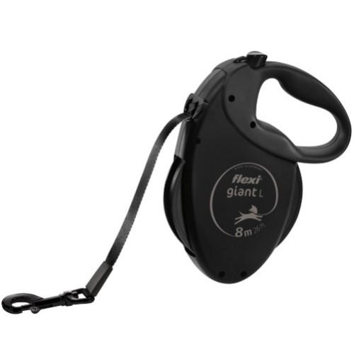Поводок-рулетка для собак 50кг Flexi Giant L черный, лента - 8м