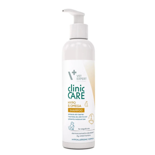 Дермокосметический смягчающий шампунь Vet Expert Clinic Care Hypo & Omega Shampoo для собак и кошек, 250 мл
