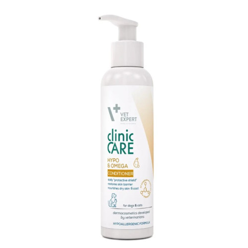 Смягчающий кондиционер Vet Expert Clinic Care Hypo & Omega Conditioner для кошек и собак с чувствительной кожей, 150 мл