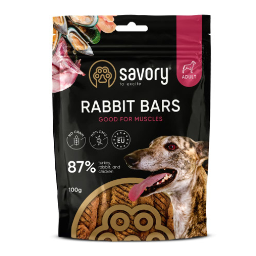 Лакомство для собак Savory Bars With Rabbit Джерки, батончики (с кроликом) - 100 г