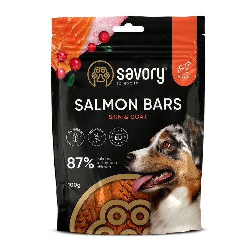 Лакомство для собак Savory Bars With Salmon Джерки, батончики (с лососем) -100 г