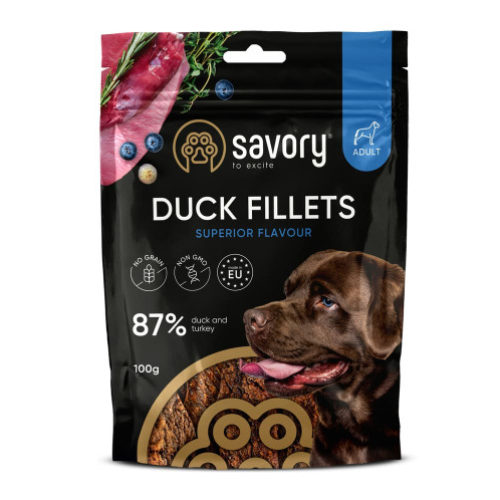 Лакомство для собак Savory Fillet Turkey With Duck Джерки, батончики (филе индейки с уткой) -100 г