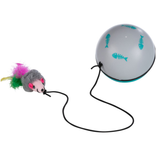 Игрушка для кошек Trixie Мяч с моторчиком и мышью - 9 см