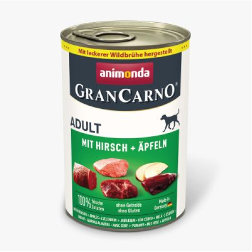 Влажный корм для взрослых собак Animonda GranCarno Adult Beef + Deer with Apple (с говядиной, олениной и яблоком) - 400 г