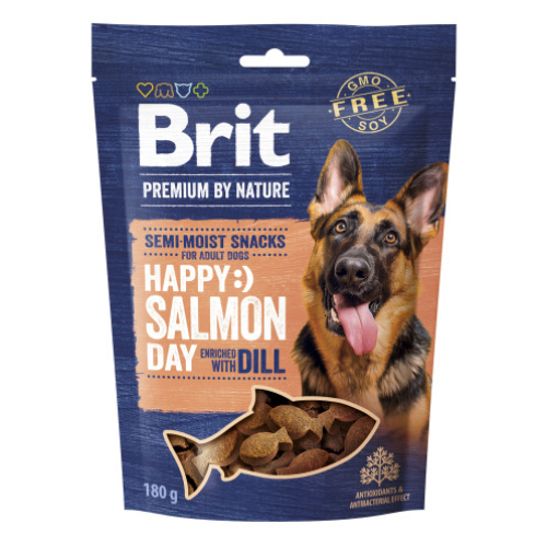 Лакомства полувлажные для собак Brit Premium Semi-moist Snacks Salmon with Dill (с лососем и укропом) - 180 г