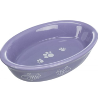 Миска для кошек короткомордых пород Trixie овальная керамическая -15х10 см 200 мл