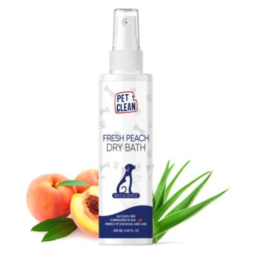 Сухой шампунь для домашних животных Pet Clean DRY BATH-FRESH PEACH с ароматом персика - 250мл