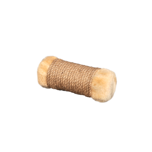 Когтеточка-игрушка для кошек Lucky Pet Цилиндр-2 джут с мехом -16см