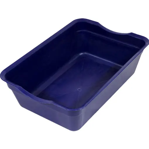 Туалет для кошек Lucky Pet глубокий, без сетки (синий) - 40х27х12 см