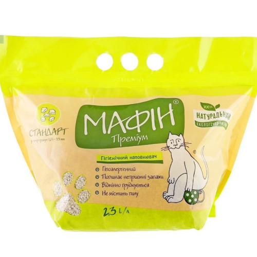 Наповнювач бентонітовий для котячих туалетів LUCKY PET "МАФІН" (стандарт) - 2,3л 